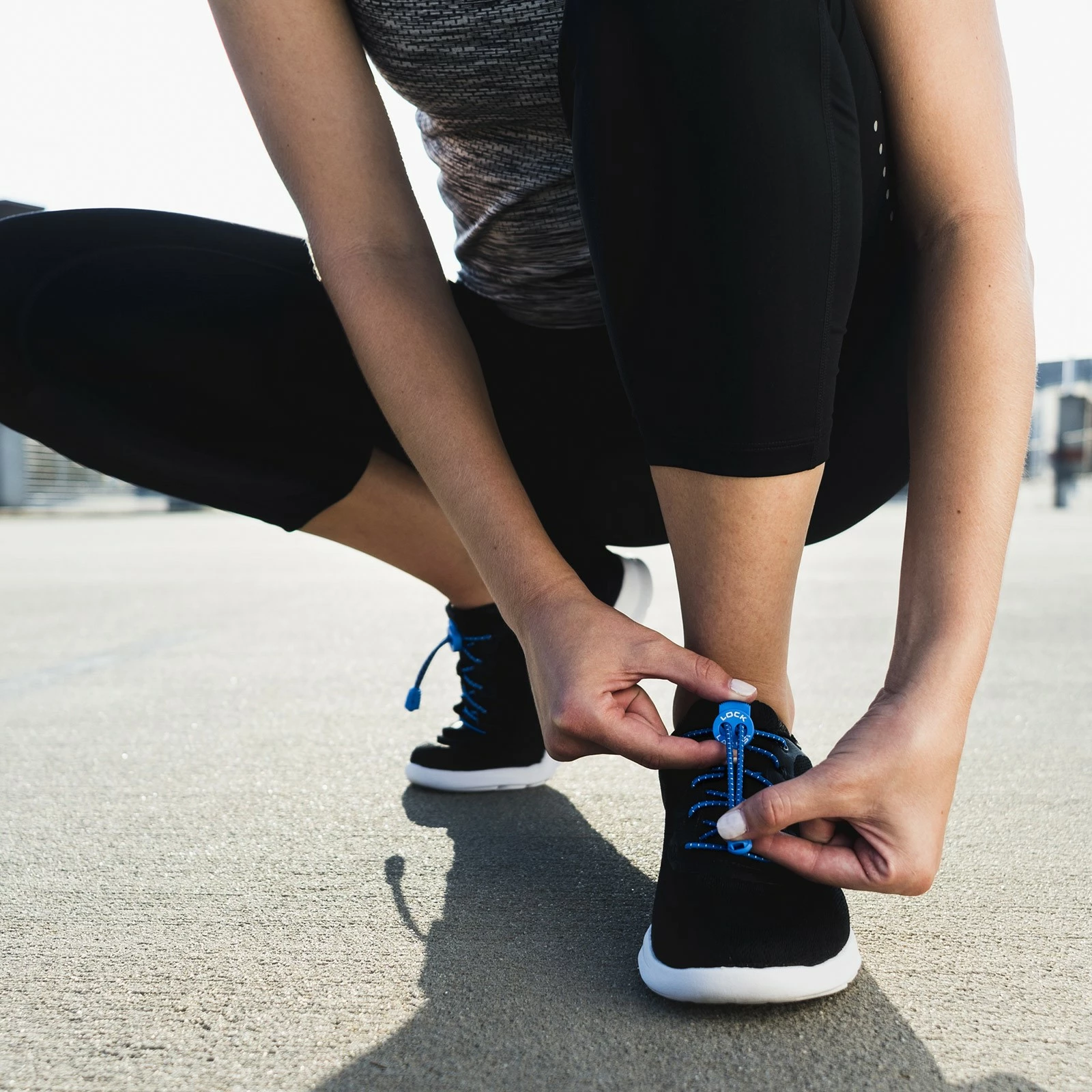 Lock Laces, Royal Blue No Tie Shoelaces 4 Lock Laces, Royal Blue No Tie Shoelaces - Image 2
