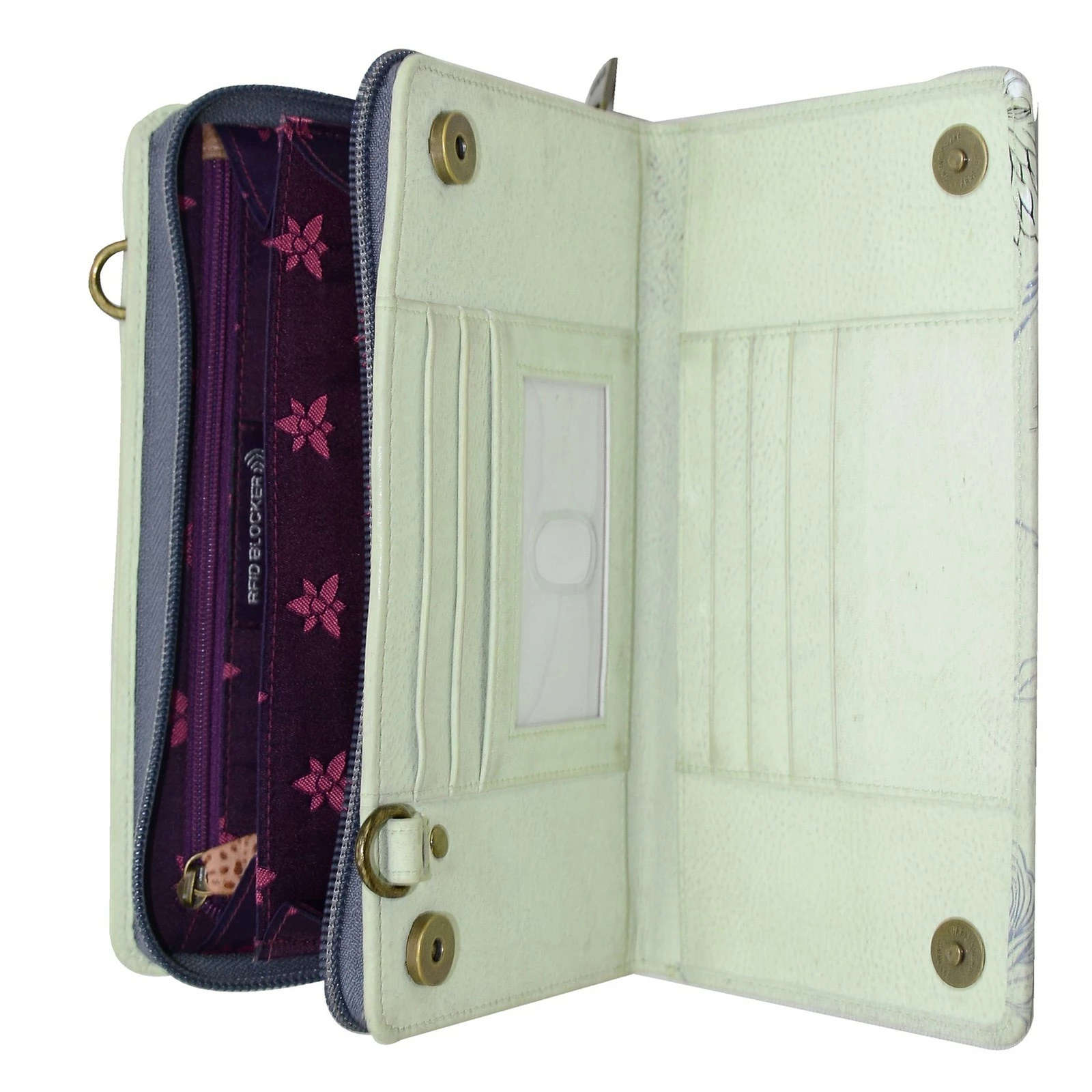 Women's Anuschka, Organizer Wallet Crossbody 5 Women's Anuschka, Organizer Wallet Crossbody - Image 3