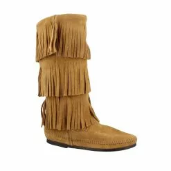 Women's Minnetonka, 3 Layer Fringe Boot -Shoes Shop 1 41883 ZM 360 03